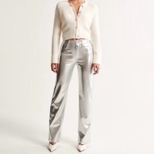 Abercrombie & Fitch Silver High Rise Pants